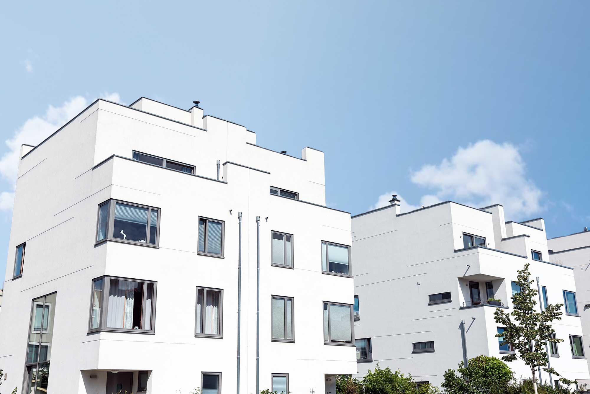 Fachada de prédios residenciais